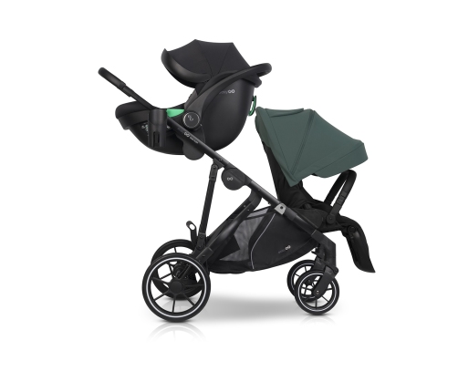 Wózek dziecięcy EasyGo Duoflex Sage Green 2 siedziska 2 gondole