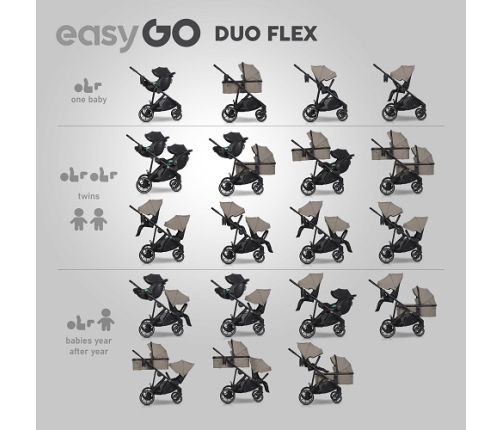 EasyGo Duoflex Savana Beige Прогулочная коляска