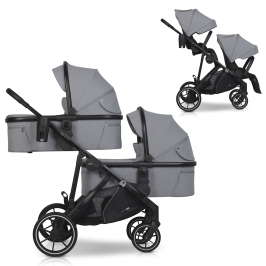 EasyGo Duoflex Cloudy Gray Коляска для двойняшек