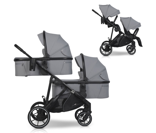 EasyGo Duoflex Cloudy Gray Коляска для двойняшек
