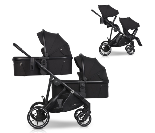 Easygo Duoflex Ebony Black Dvīņu rati
