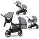 EasyGo Duoflex Cloudy Gray Коляска для двойняшек