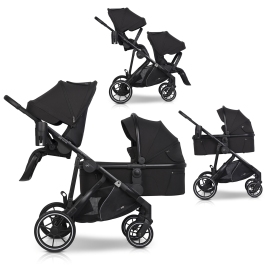Easygo Duoflex Ebony Black Dvīņu rati