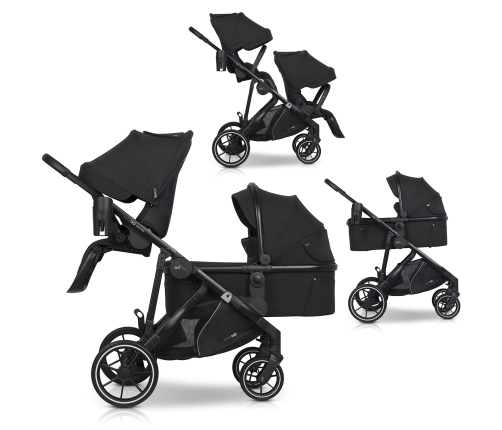 Easygo Duoflex Ebony Black Dvīņu rati