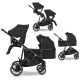 Easygo Duoflex Ebony Black Коляска для двойняшек