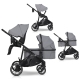 EasyGo Duoflex Cloudy Gray Коляска для двойняшек