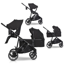 EasyGo Duoflex Ebony Black Dvīņu rati