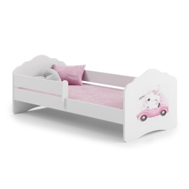 FALA 140x70 bērnu gulta ar drošības barjeru Cat FALA 140x70 bērnu gulta ar drošības barjeru Cat