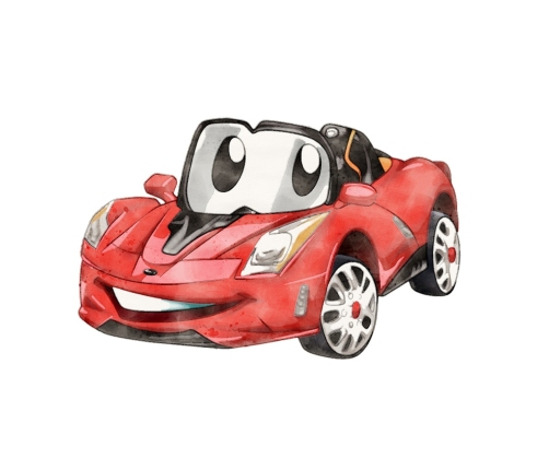 Bērnu gulta LUK ar atvilktni un matraci 140x70 Racing car