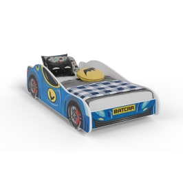 Bērnu gulta Batman Car II Blue ar matraci 160x80 cm, Betmena automašīna Bērnu gulta Batman Car II Blue ar matraci 160x80 cm, Betmena automašīna