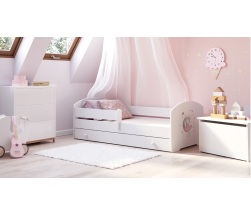 Детская кровать LUK 140x70 с ящиком и матрасом  Sleeping princess