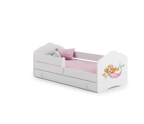 Bērnu gulta FALA 160x80 ar atvilktni The Little Mermaid