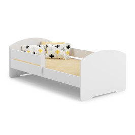 Bērnu gulta Luk ar matraci un aizsargbarjeru 164 cm x 85 cm x 63 cm