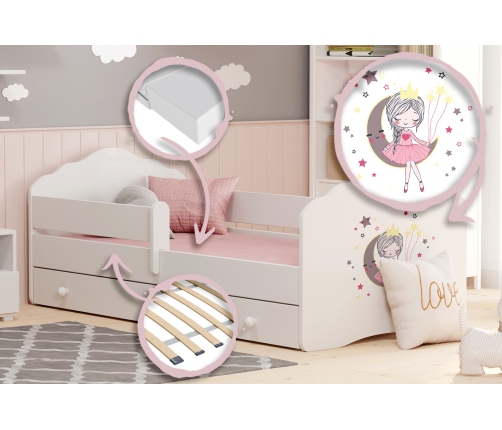 Детская кровать FALA 160x80 с ящиком Sleeping princess