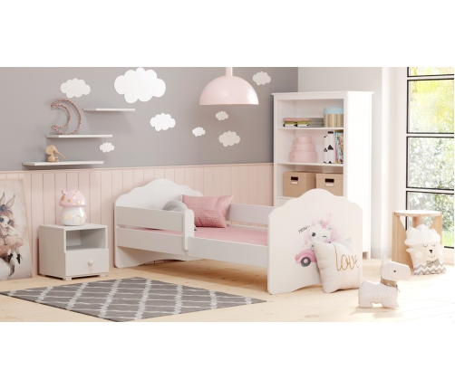 FALA 140x70 bērnu gulta ar drošības barjeru Cat