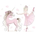 Детская кровать FALA 140x70 с защитным бортиком Girl with unicorn