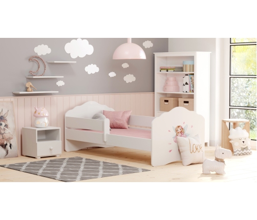 Детская кровать FALA с защитным бортиком 160x80 Girl with wings