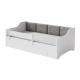Bērnu gulta Erik 160x80 balta ar matraci Grey Panel