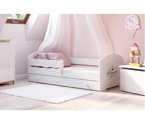Bērnu gulta LUK 140x70 ar atvilktni un matraci Princess