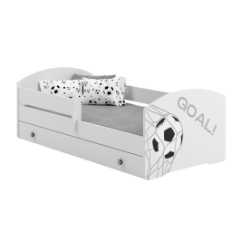 Детская кровать LUK с ящиком и матрасом 140x70 Football Детская кровать LUK с ящиком и матрасом 140x70 Football