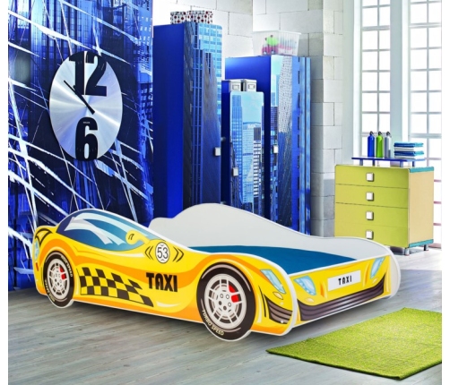 Детская кровать Batcar 140x70 с матрасом Taxi