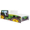 Детская кровать-машина RIKO 140x70 с матрасом, Зеленая Детская кровать-машина RIKO 140x70 с матрасом, Зеленая