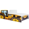 ДЕТСКАЯ КРОВАТЬ В ФОРМЕ ГРУЗОВИКА RIKO 140x70 с матрасом – Желтая ДЕТСКАЯ КРОВАТЬ В ФОРМЕ ГРУЗОВИКА RIKO 140x70 с матрасом – Желтая
