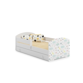 Bērnu gulta LUK ar atvilktni un matraci 140x70 Stars Bērnu gulta LUK ar atvilktni un matraci 140x70 Stars