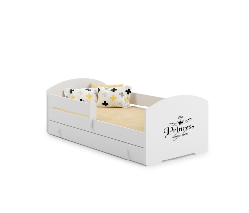 Bērnu gulta LUK ar atvilktni un matraci 160x80 Princess