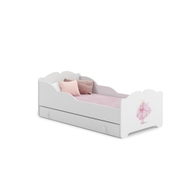 Детская односпальная кровать с ящиком и матрасом Anna Princess in a crown 140x70 Детская односпальная кровать с ящиком и матрасом Anna Princess in a crown 140x70