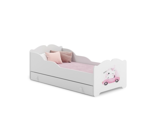Bērnu gulta Anna 160x80 ar atvilktni Kaķis