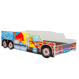 Bērnu auto gulta RIKO 160x80 ar matraču – Monster Truck