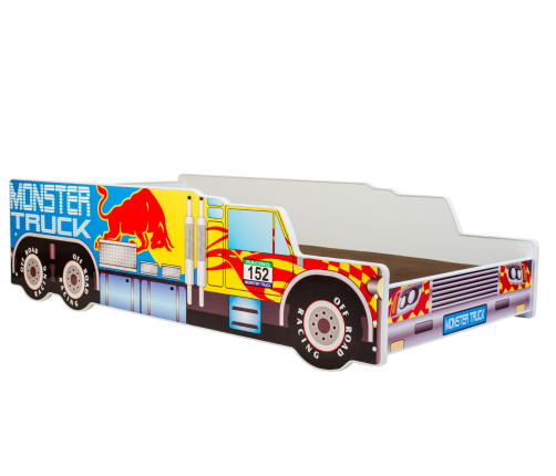 Bērnu auto gulta RIKO 160x80 ar matraču – Monster Truck