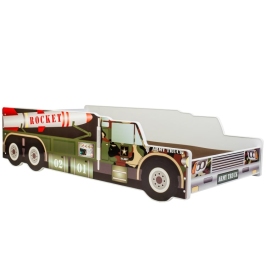 Bērnu auto gulta RIKO 140x70 Raķete ar matraci