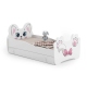 Односпальная кровать Pink Cat 160x80 с ящиком и матрасом