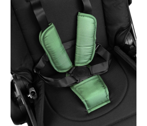 Kidnort Isbjörn x Sove Green Bērnu ratiņi 2in1