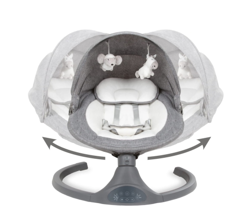 Kidwell LUXI DARK MELANGE 2-in-1 electric baby bouncer