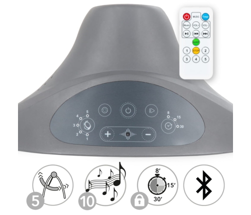 Kidwell LUXI DARK MELANGE 2-in-1 electric baby bouncer