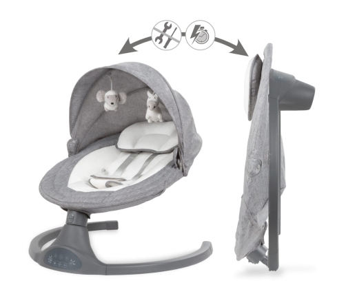 Kidwell LUXI DARK MELANGE 2-in-1 electric baby bouncer