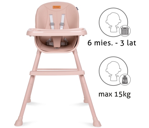 Barošanas krēsls Kidwell EATAN Pink