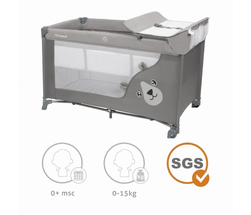 Детская дорожная кроватка Kidwell BLISSY Gray