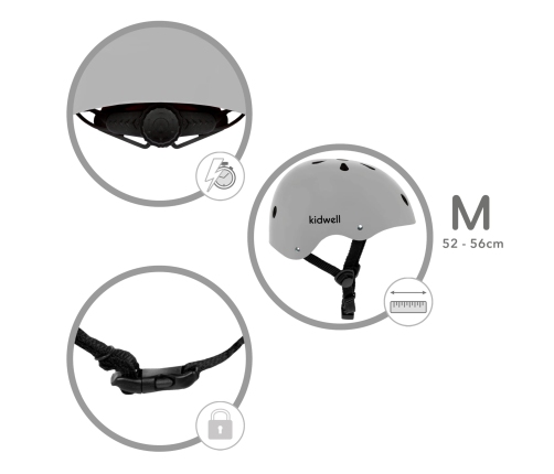 Детский шлем Kidwell ORIX II Grey Mat M