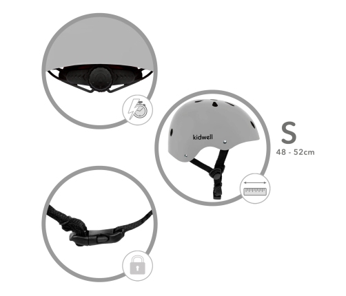 Детский шлем Kidwell ORIX II Grey S