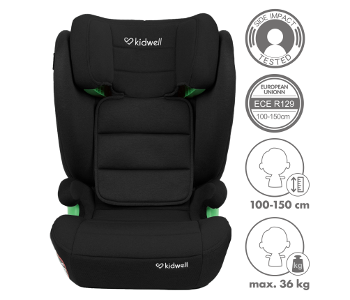 Kidwell Weston Black Bērnu autosēdeklis 15-36 kg