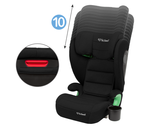 Kidwell Weston Black Bērnu autosēdeklis 15-36 kg