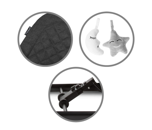 Кресло-качалка Kidwell LARO Black/Wooden