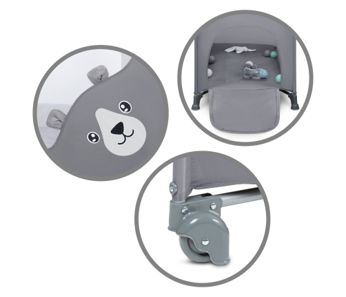 Детская дорожная кроватка Kidwell BLISSY BASIC Gray