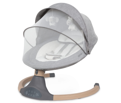 Šūpuļkrēsliņš Kidwell LUXI Dark Melange/Wooden