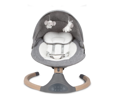 Šūpuļkrēsliņš Kidwell LUXI Dark Melange/Wooden