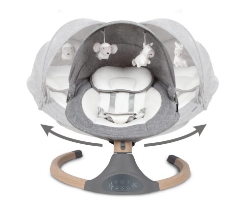 Šūpuļkrēsliņš Kidwell LUXI Dark Melange/Wooden